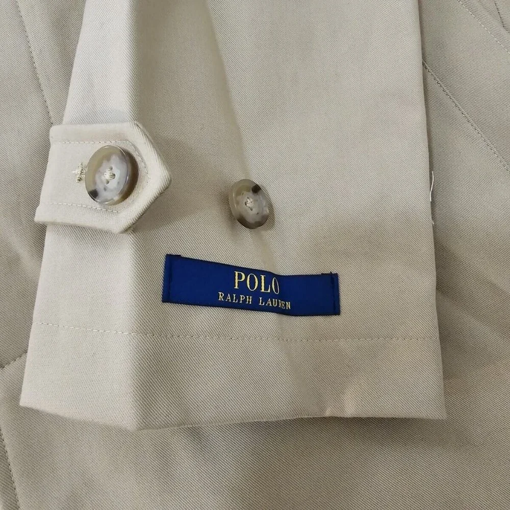 Ralph Lauren Men's Beige Cotton Gabardine Trench Coat Size XLarge XL Ret… - Picture 5 of 16